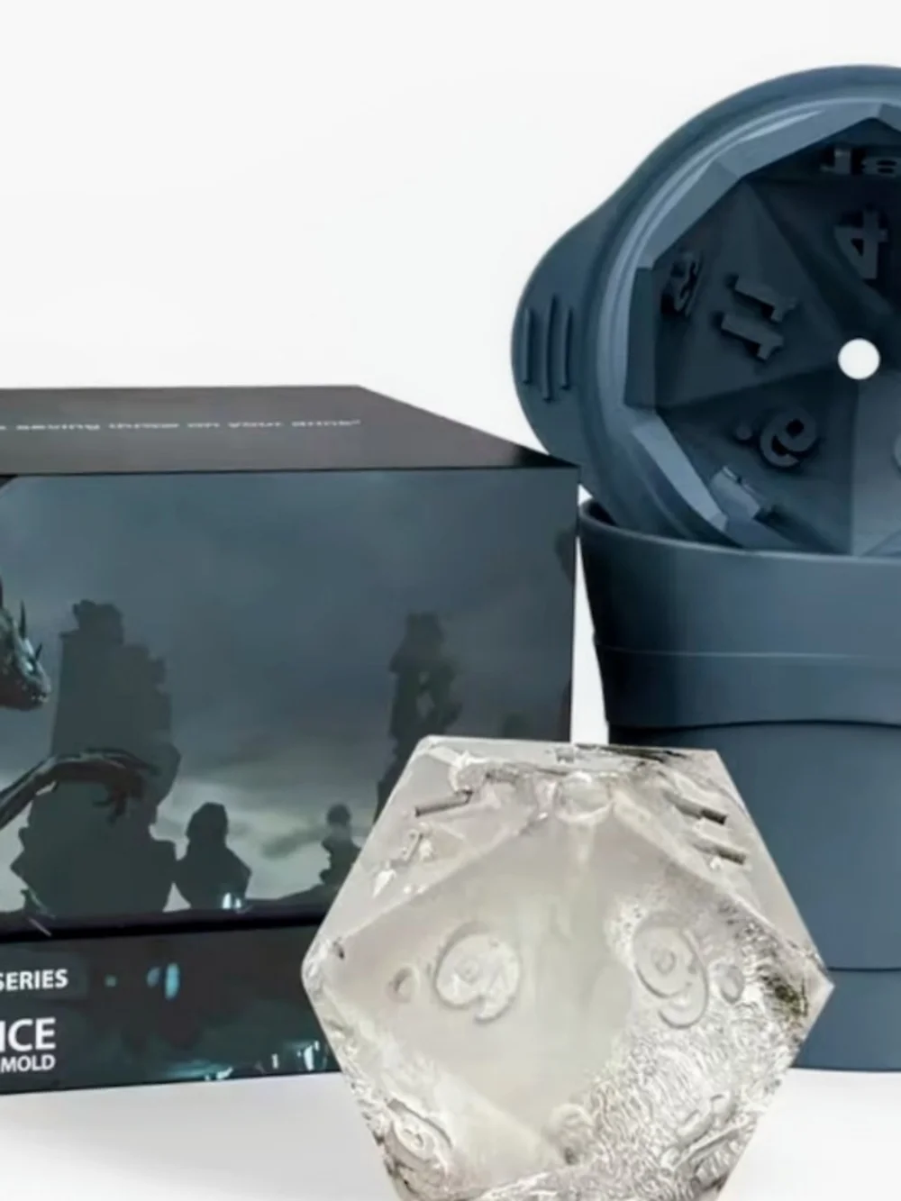 D&D 20-Sided Die Ice Mold - Dungeons & Dragons D20 Shaped Jumbo Ice Mold